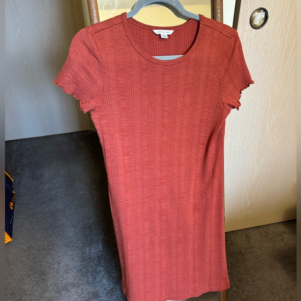 American Eagle dress, rust orange, size S